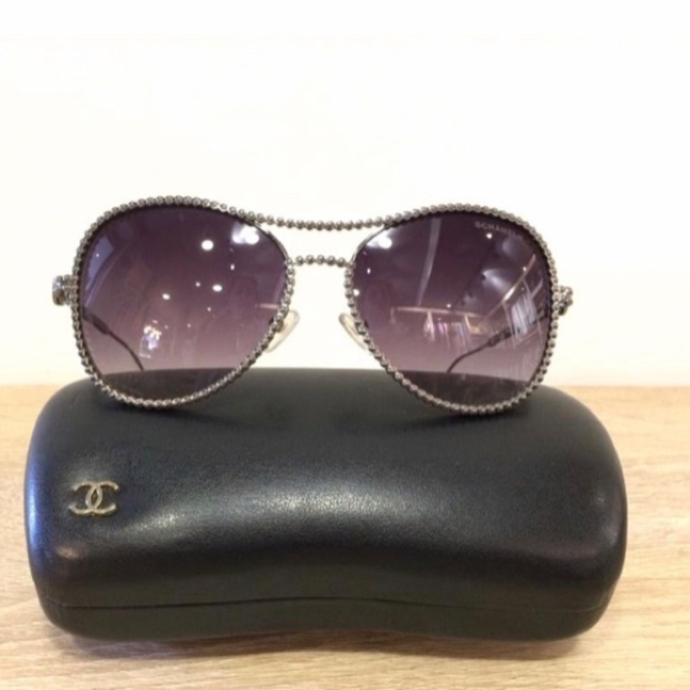 Chanel Swarovski Crystal Aviators